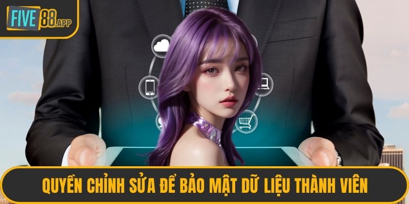 Quyền chỉnh sửa để bảo mật dữ liệu thành viên